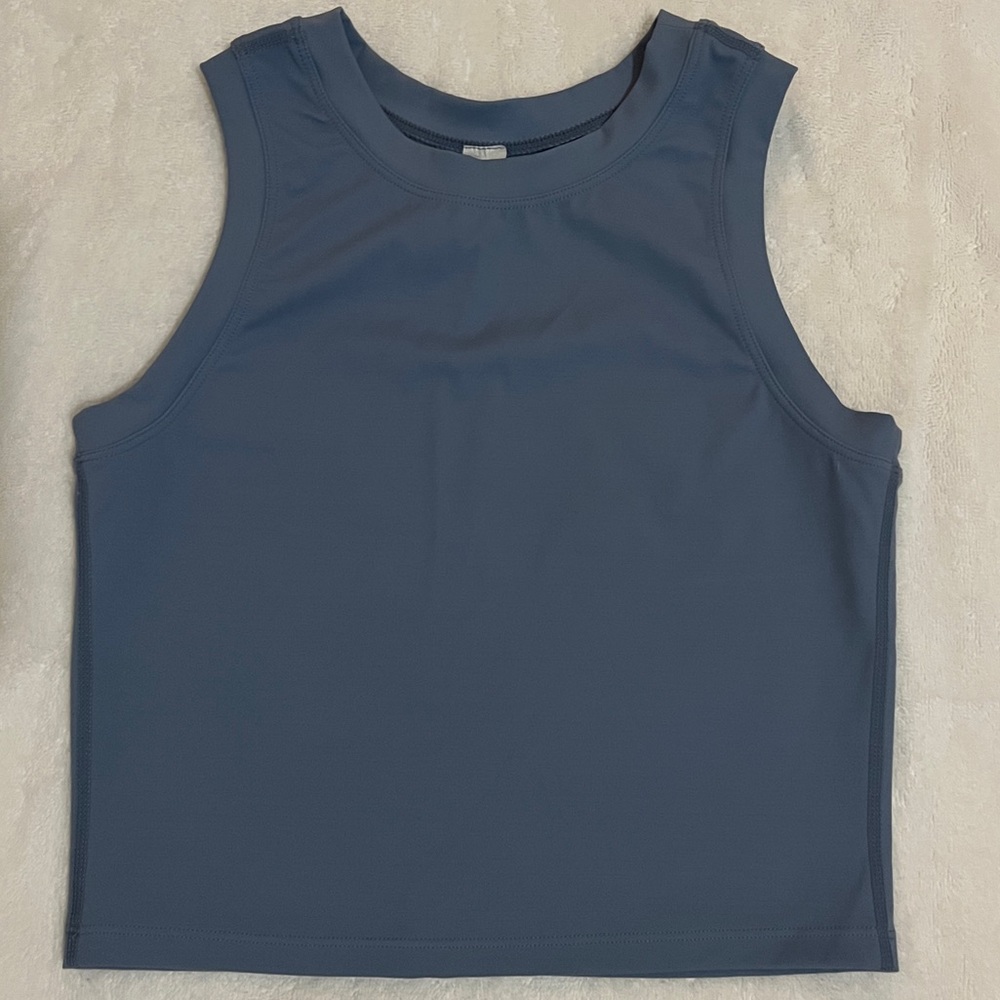 Paragon Columbia Crop Top - Denim Blue, Size Small